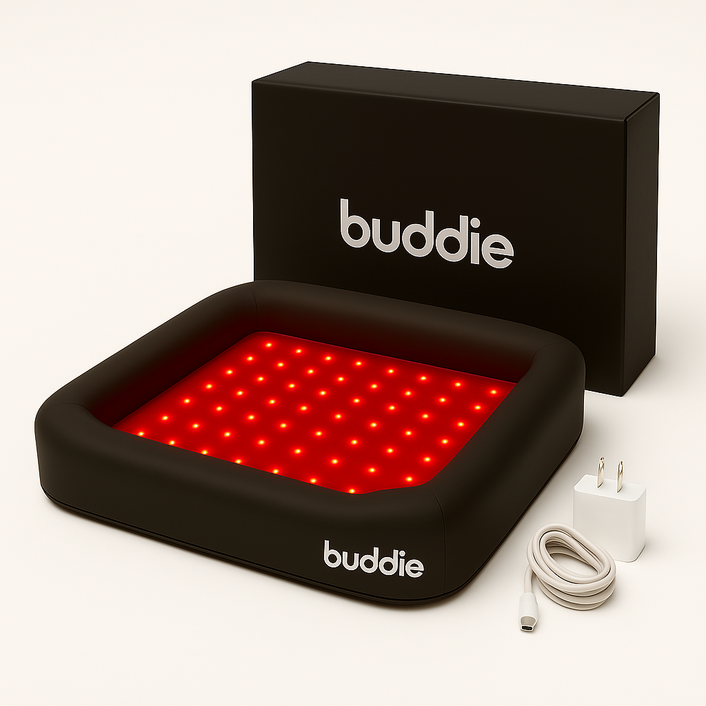 Buddie Red Light + PEMF Bed – The World’s First Healing Bed for Dogs