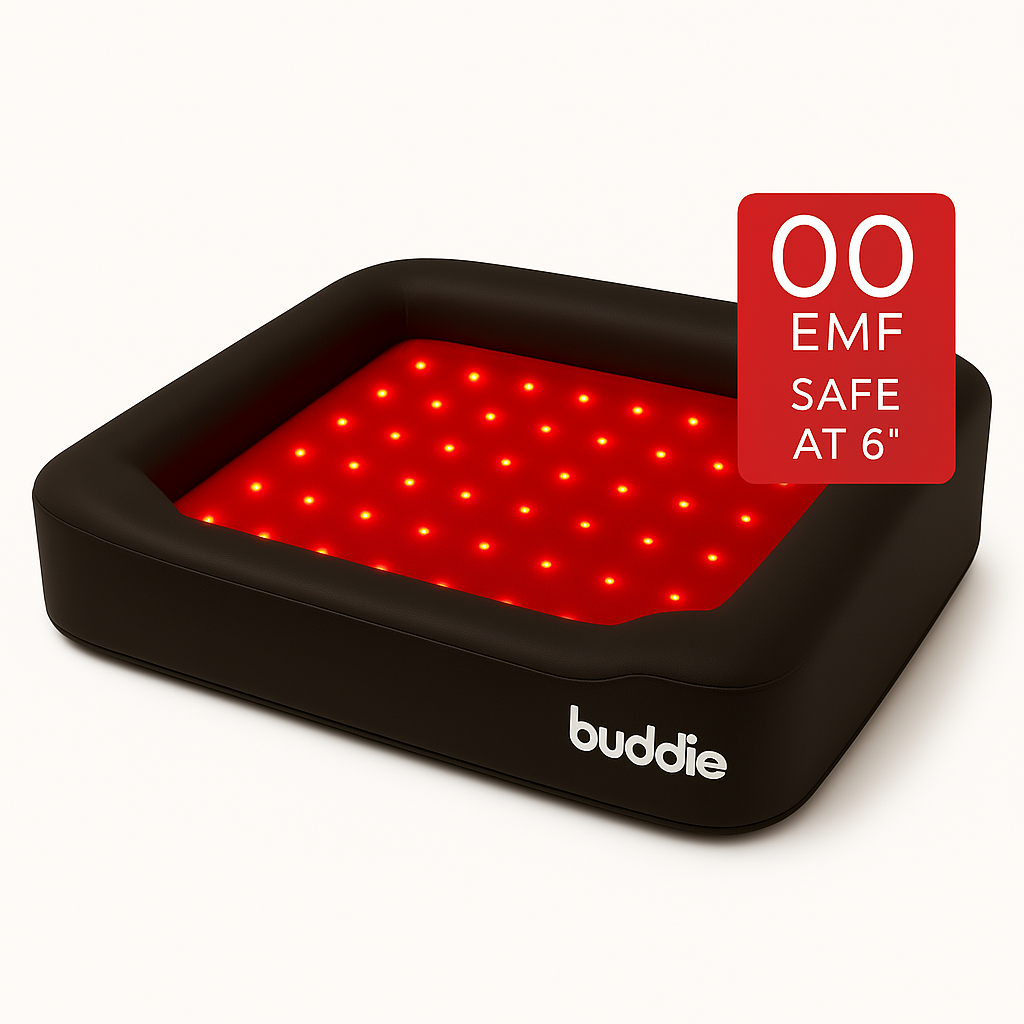 Buddie Red Light + PEMF Bed – The World’s First Healing Bed for Dogs