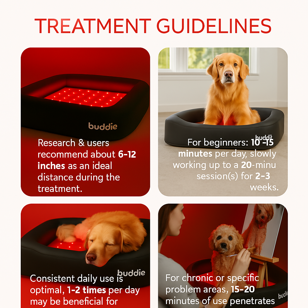 Buddie Red Light + PEMF Bed – The World’s First Healing Bed for Dogs