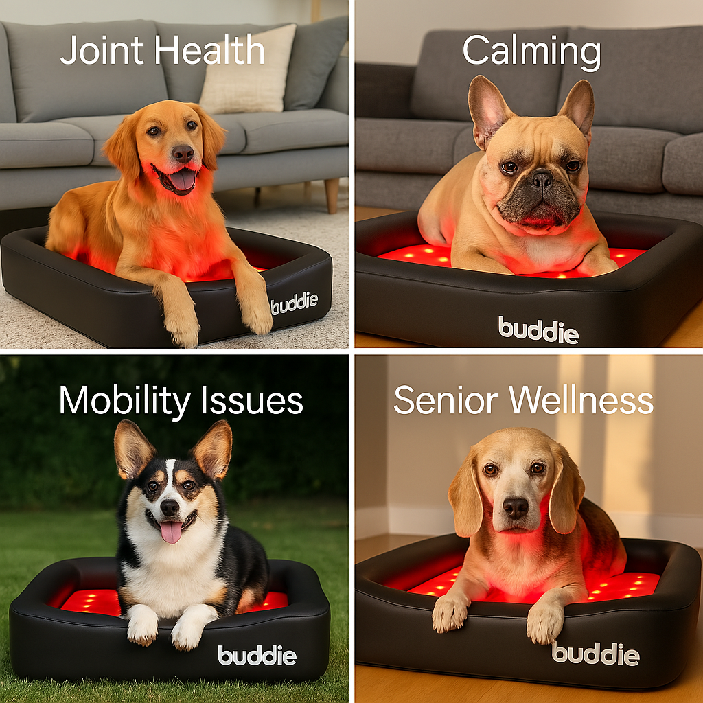 Buddie Red Light + PEMF Bed – The World’s First Healing Bed for Dogs