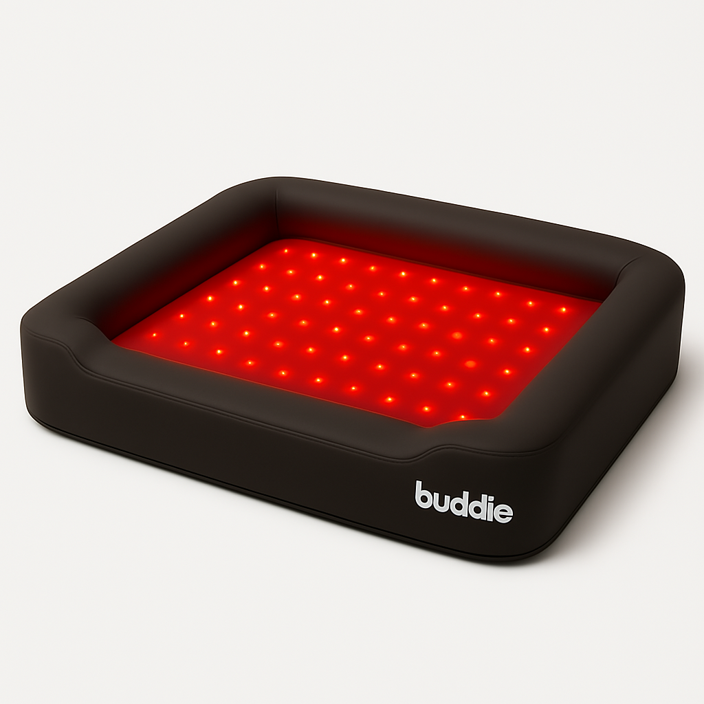 Buddie Red Light + PEMF Bed – The World’s First Healing Bed for Dogs