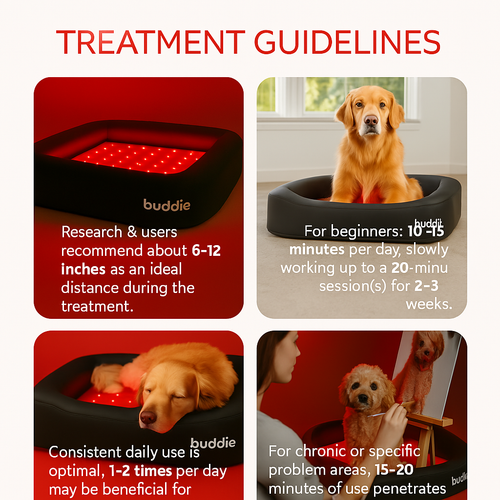 Buddie Red Light + PEMF Bed – The World’s First Healing Bed for Dogs