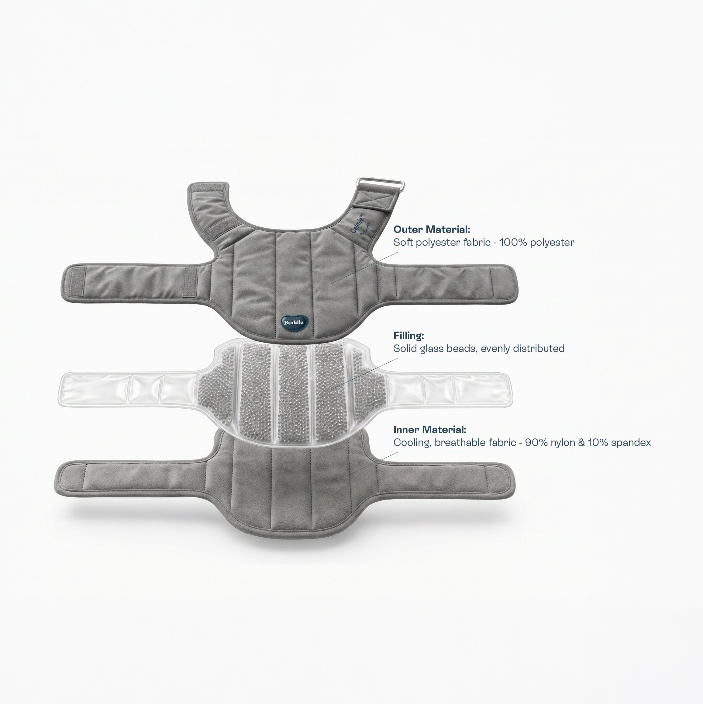 Calmie™ Weighted Calming Vest - Cooling Anxiety Relief Vest for Dogs